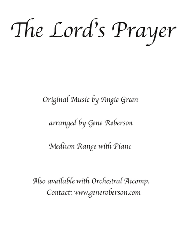 Lord's Prayer  Angie Green Original
