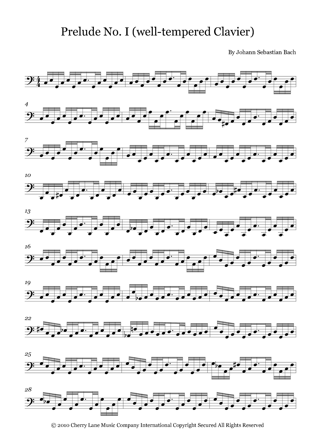Prelude No. I (well-tempered Clavier) (arr. Fernanda Moura)