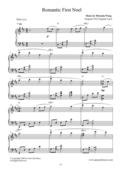 Romantic First Noel (arr. Miranda Wong)
