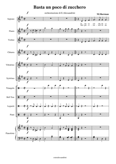 Basta un poco di zucchero (arr. Ester Alessandrini)