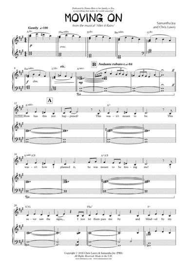 Moving On [Duet] (from After it Rains - A New Musical)