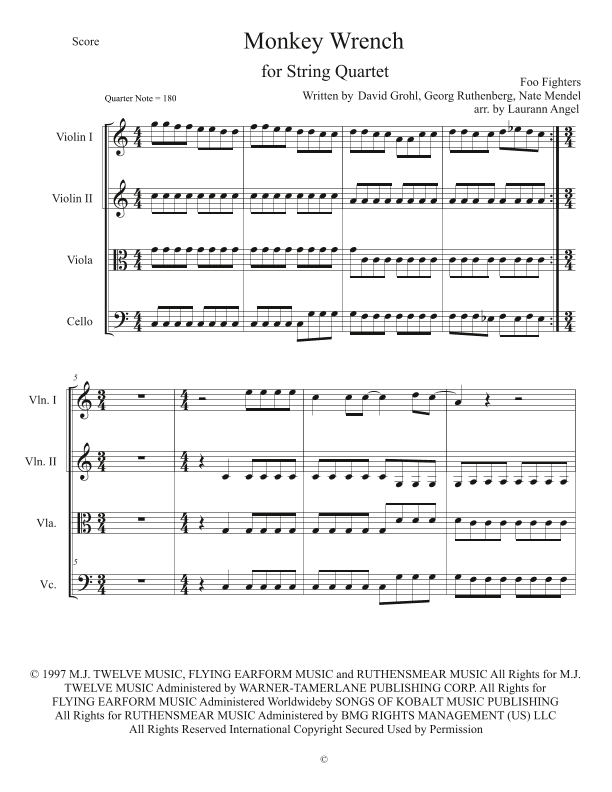 Monkey Wrench (arr. Laurann Angel)