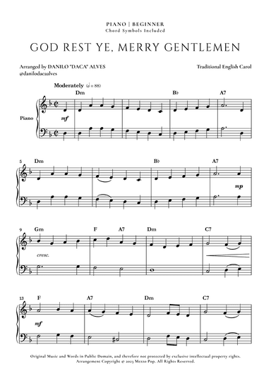 God Rest Ye Merry Gentlemen (arr. Danilo "Daca" Alves)