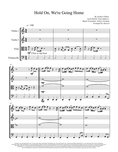 Hold On, We're Going Home (arr. Alicia S.)