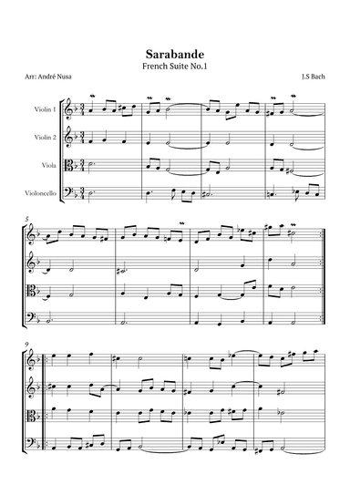 Sarabande from French Suite No.1 (arr. André Nusa)