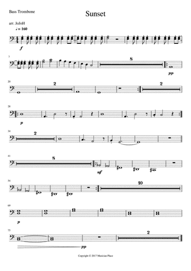 Sunset - Bass Trombone