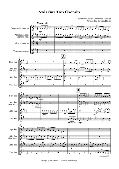 Vois Sur Ton Chemin (arr. Kayleigh Huelin)