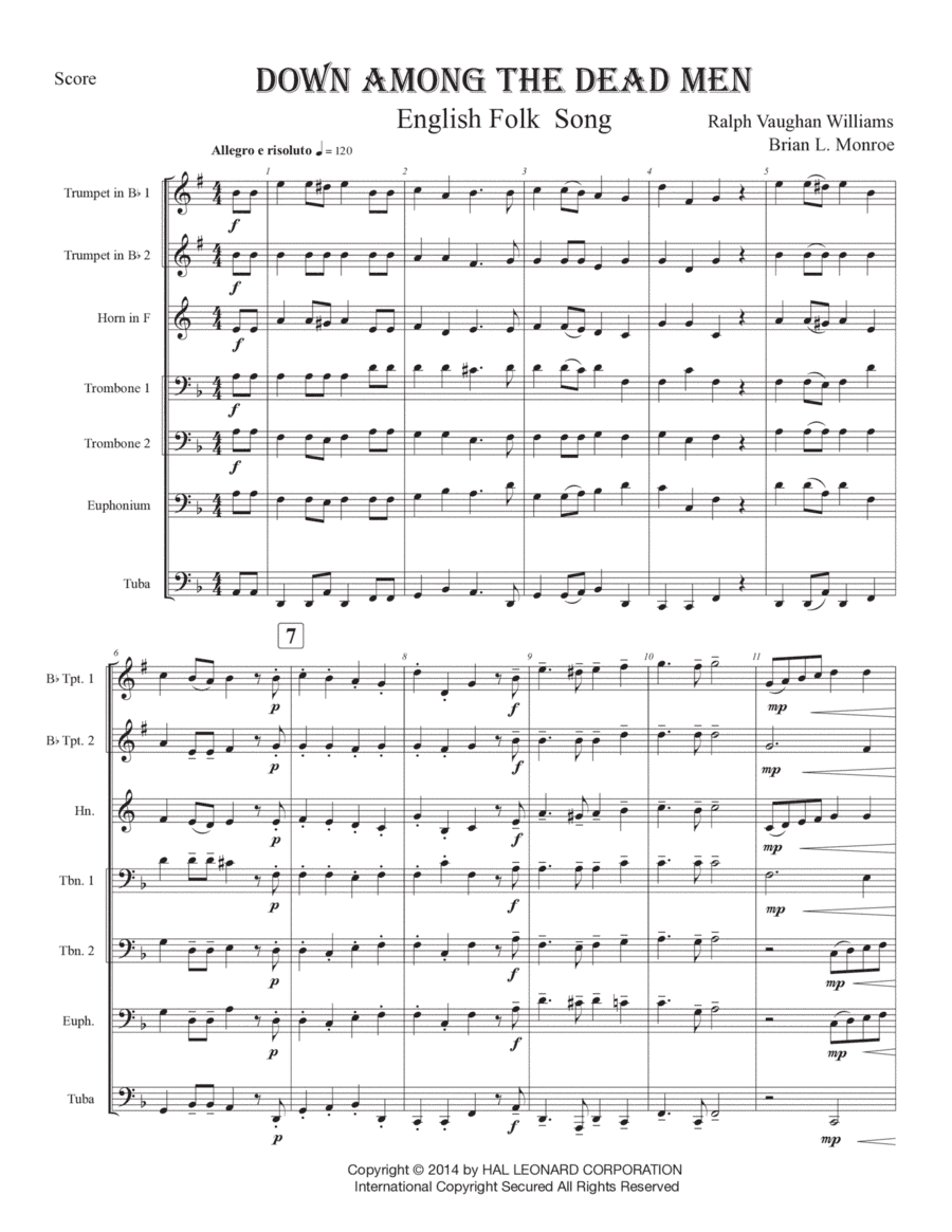 Down Among The Dead Men (arr. Brian Monroe)