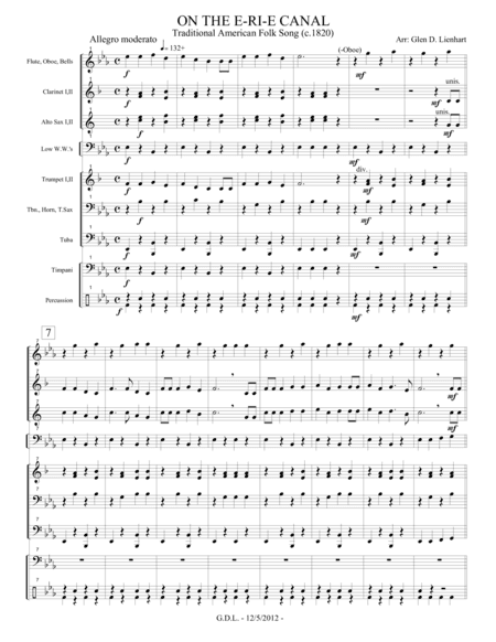 On the E-ri-e Canal (arr. Glen D. Lienhart)