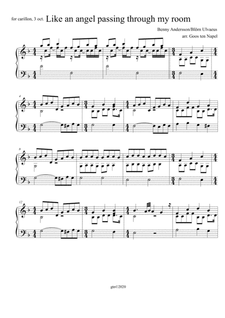 Like An Angel Passing Through My Room (arr. Goos ten Napel)