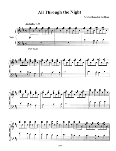 All Through the Night (arr. Brandon Hollihan)