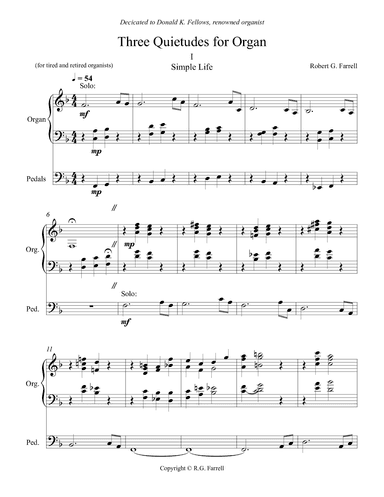 Three Quietudes for Organ #1