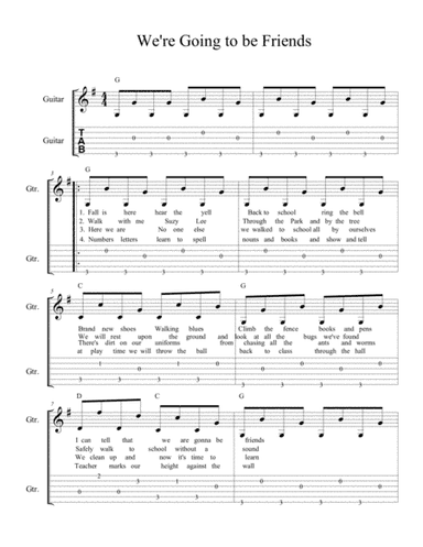 We're Going To Be Friends (arr. Isaac Gish)