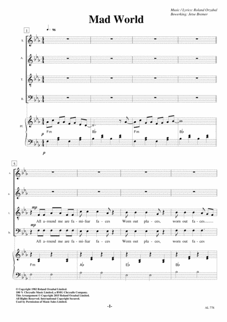 Mad World (arr. Jetse Bremer)