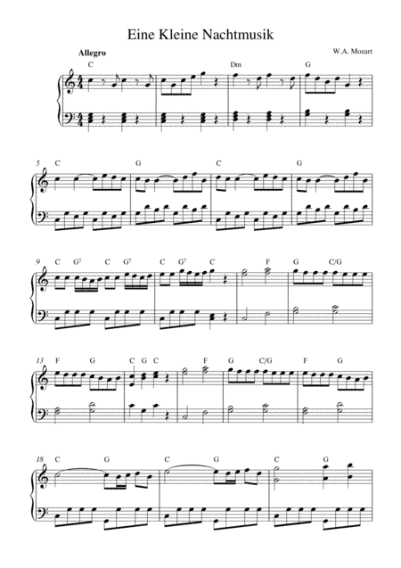 Eine Kleine Nachtmusik (Serenade), K525 (arr. Kaiserin Rebecca)