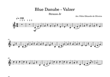 Danube Blue (Strauss Jr) - Easy Arrangement (arr. Fabio Eduardo de Oliveira)