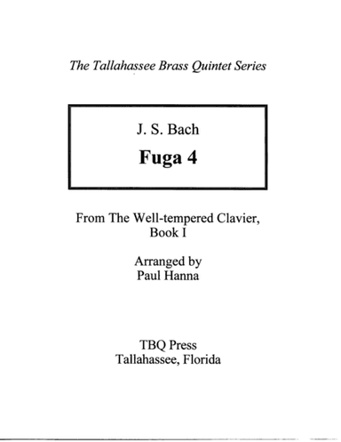 Fuga 4 (arr. Paul Hanna)