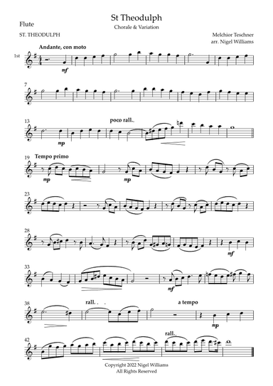 St. Theodulph, for Flute Trio (arr. Nigel Williams)