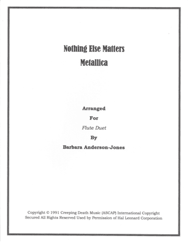 Nothing Else Matters (arr. Barbara Anderson-Jones)