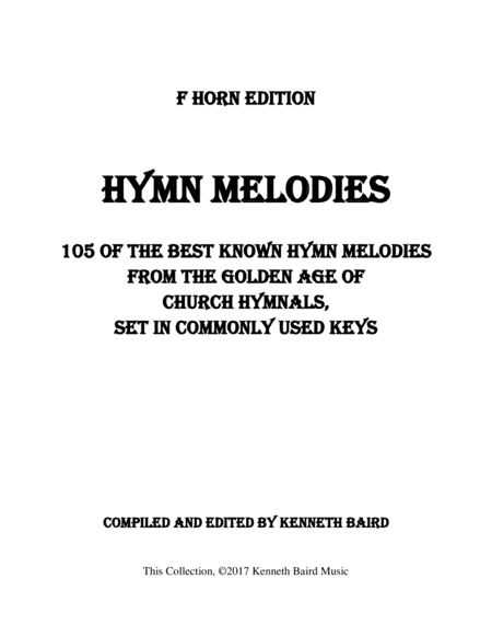 Hymn Melodies (arr. Compiled and Arranged by Kenneth Baird)