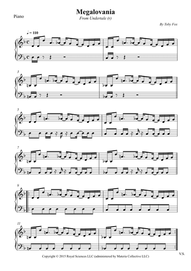 Megalovania (arr. Wesley S. SIlva)