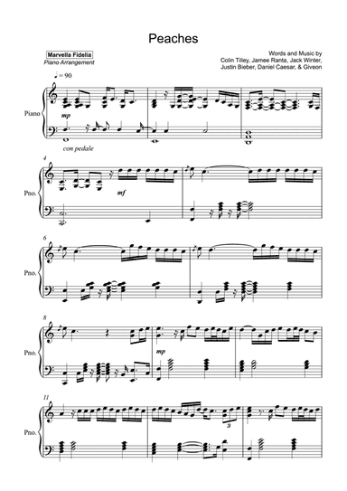 Peaches (arr. Marvella Fidelia)