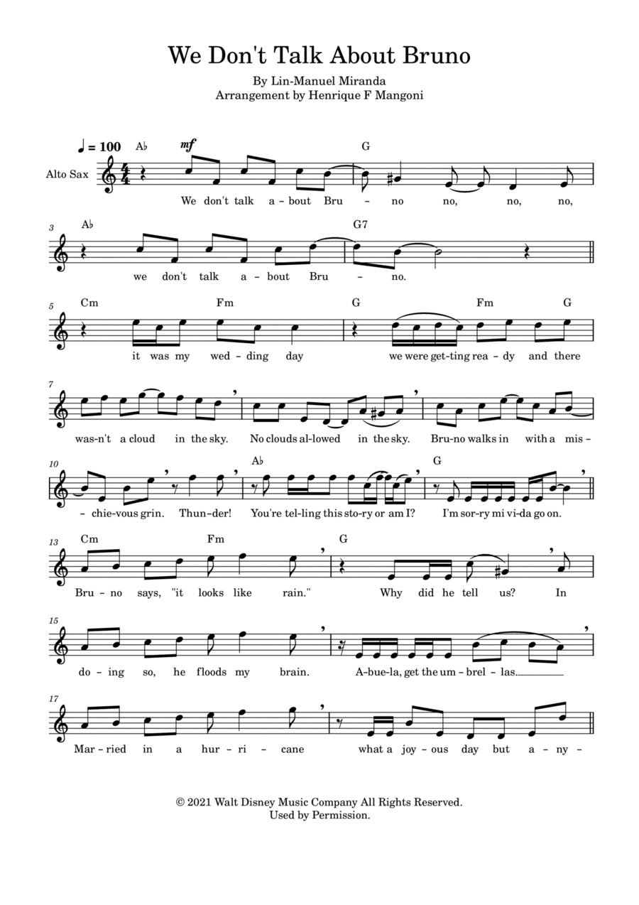 We Don't Talk About Bruno (arr. Henrique F Mangoni)