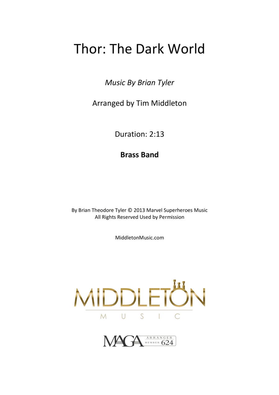 Thor: The Dark World (arr. Tim Middleton)