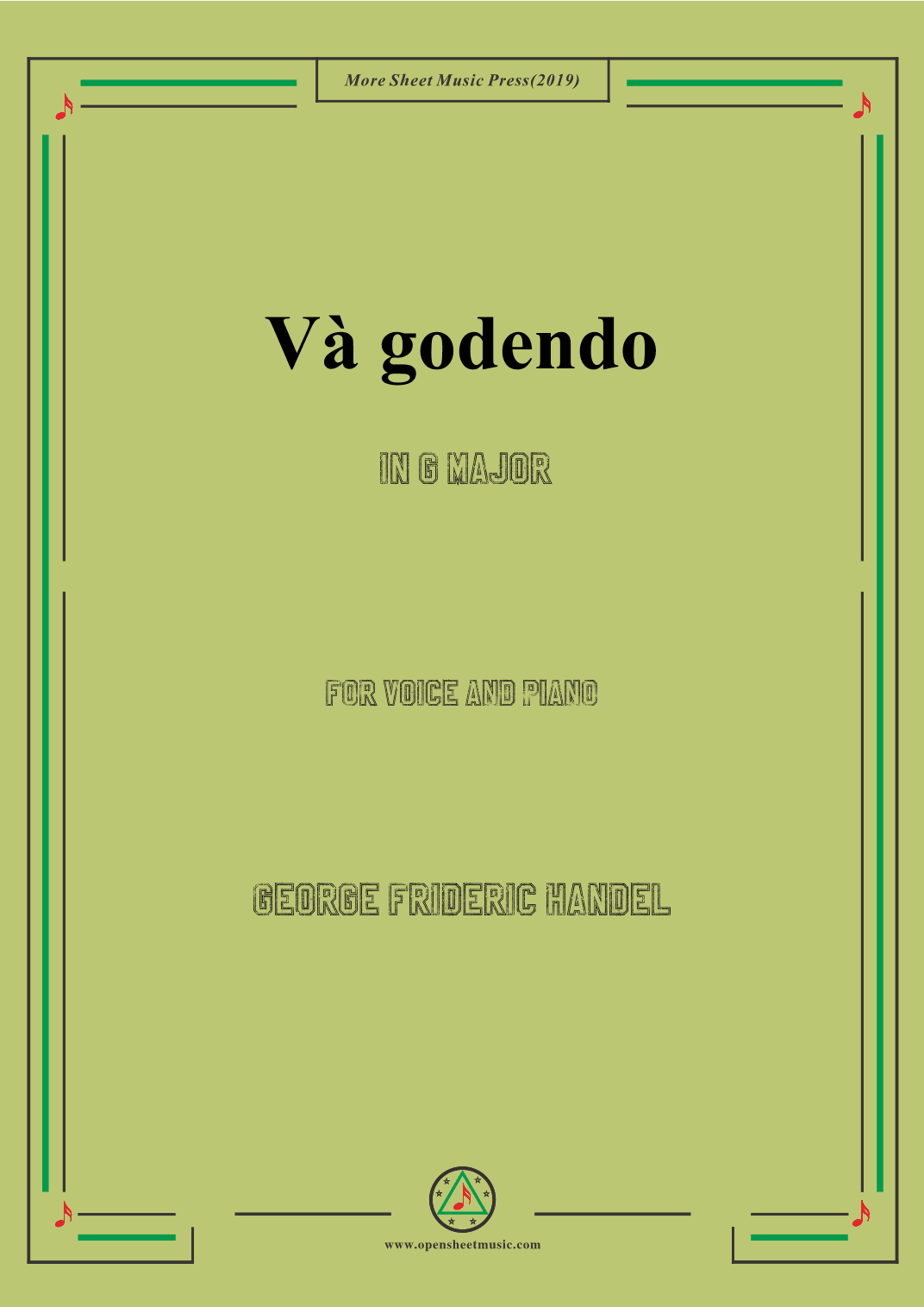 Handel-Và godendo in G Major,for Voice and Piano (arr. MSM)