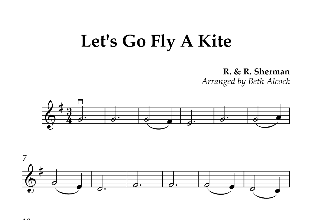 Let's Go Fly A Kite (arr. Beth Alcock)