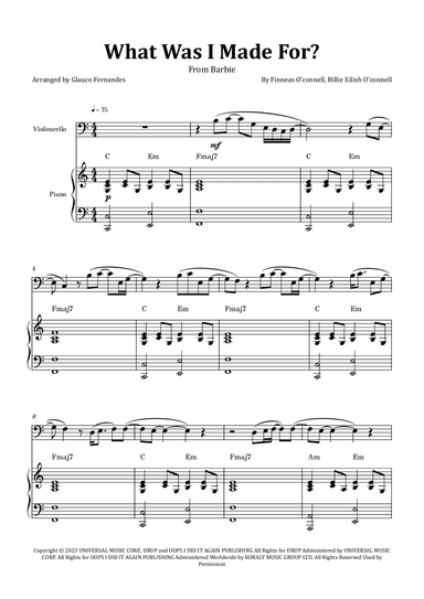 What Was I Made For? (arr. Glauco Fernandes)