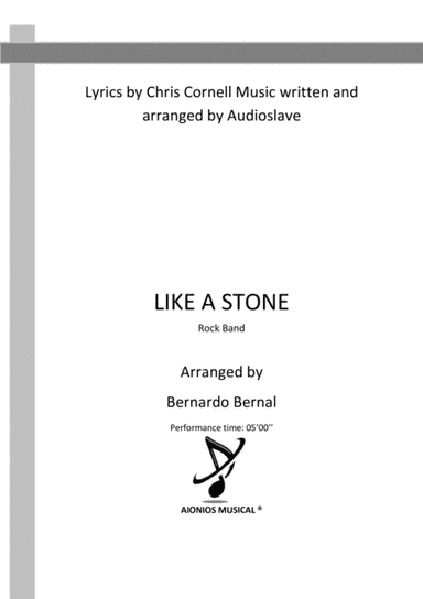 Like A Stone (arr. Bernardo Bernal)