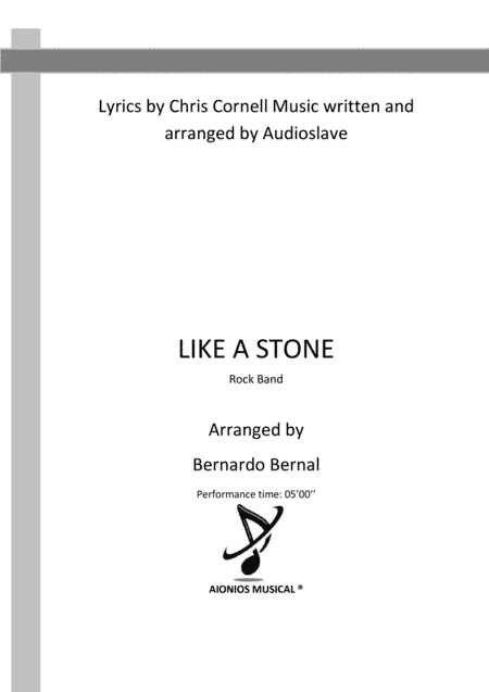 Like A Stone (arr. Bernardo Bernal)