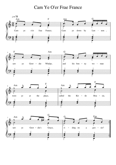 Cam Ye O'er Frae France (arr. Tim Julian Worner)