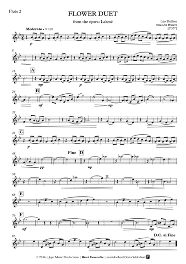 Flower Duet - Delibes (arr. Jos Peulers)