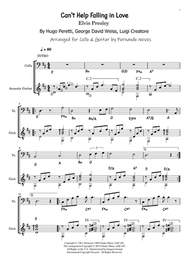 Can't Help Falling In Love (arr. FERNANDO LUIZ NEVES)