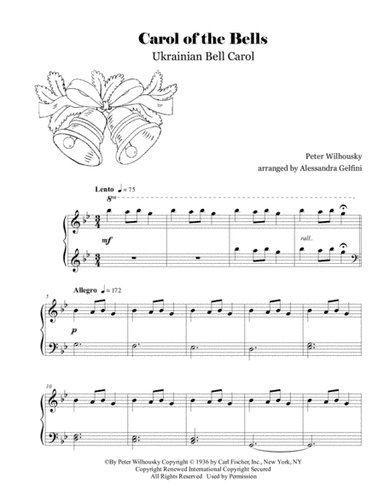 Carol Of The Bells (arr. Alessandra Gelfini)