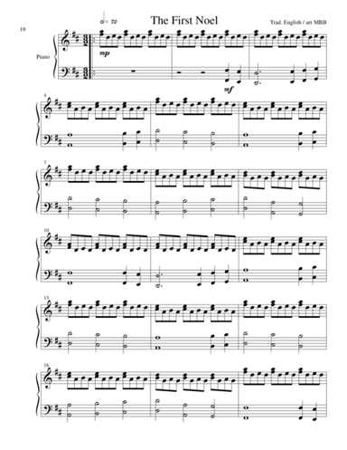 "The First Noel", a Minimalist Carol for Piano Solo from 24 Traditional Carols in Minimalist Style (arr. Michael Bomier)