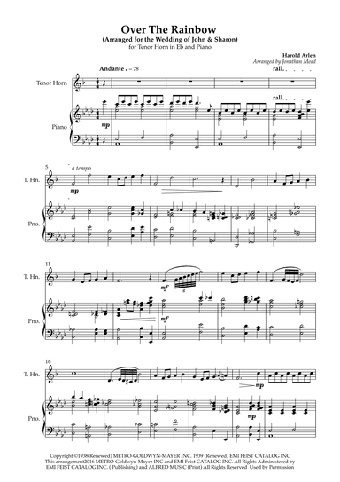 Over The Rainbow (arr. Jonathan Mead)