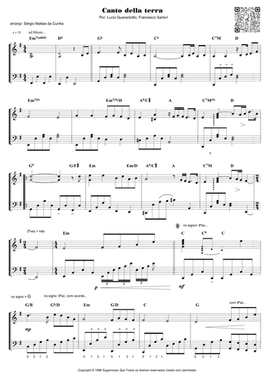 Canto Della Terra (arr. Sérgio Matias da Cunha)