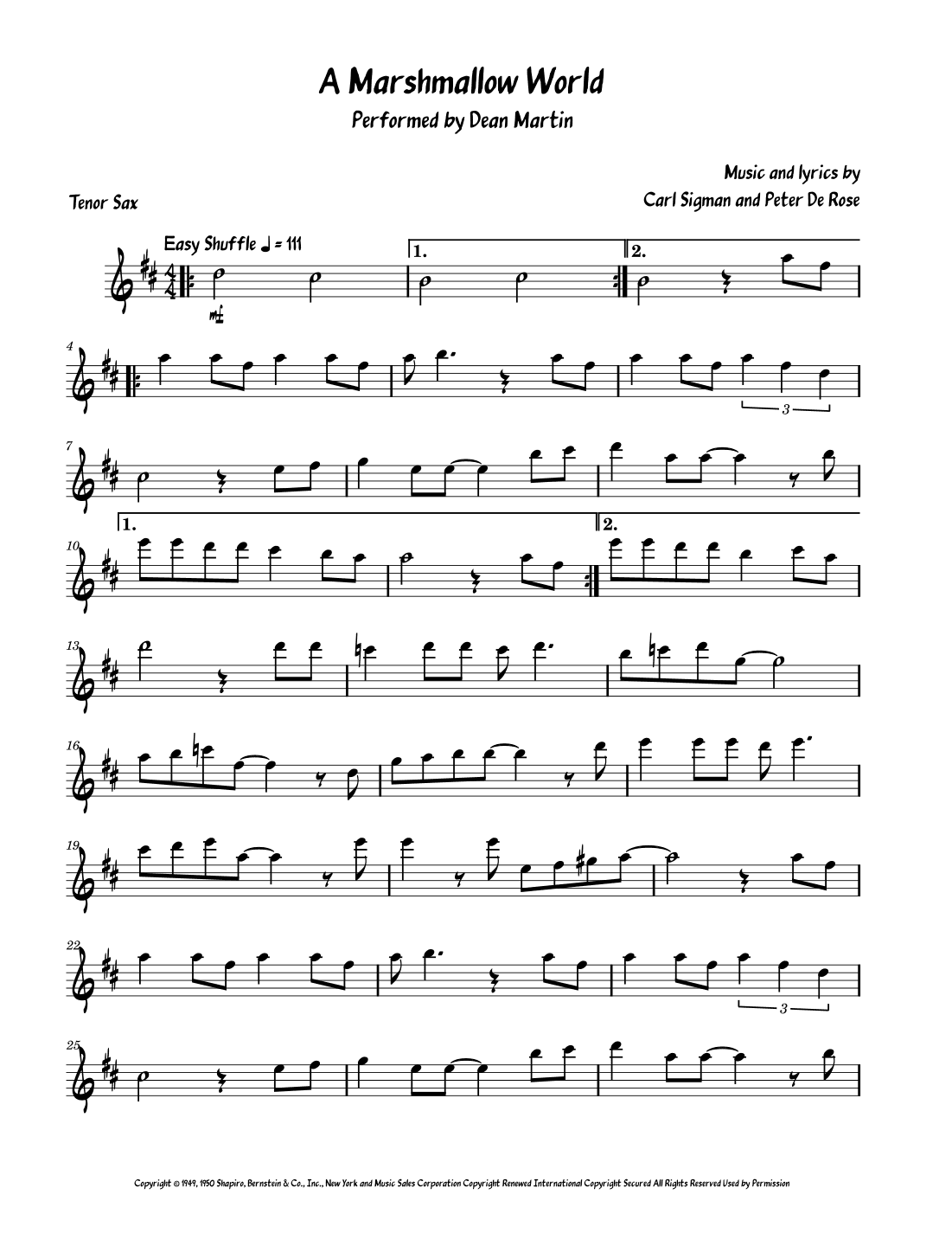 A Marshmallow World (arr. David Lartey)