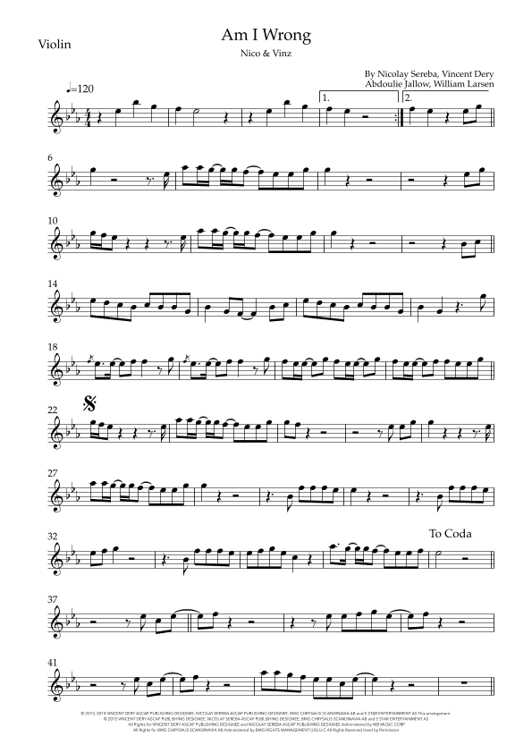 Am I Wrong (arr. Sales)