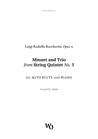 Minuet by Boccherini for Alto Flute (arr. Ander)