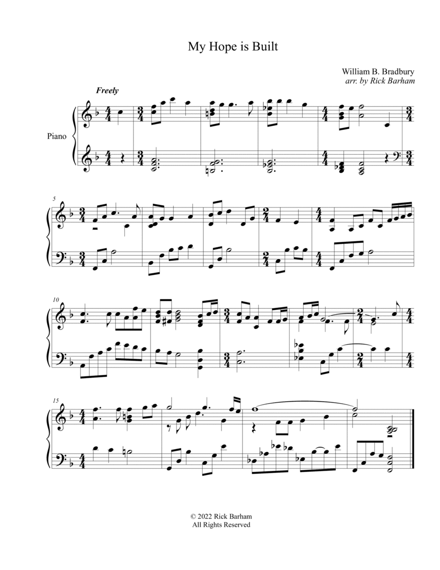 My Hope is Built (arr. Rick Barham)