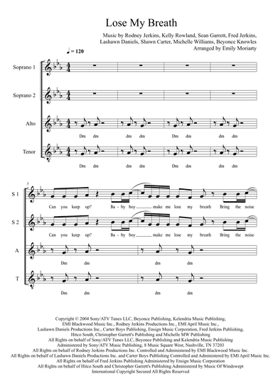Lose My Breath (arr. Emily Maree Moriarty)