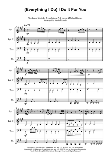 (everything I Do) I Do It For You (arr. K J Rickells)