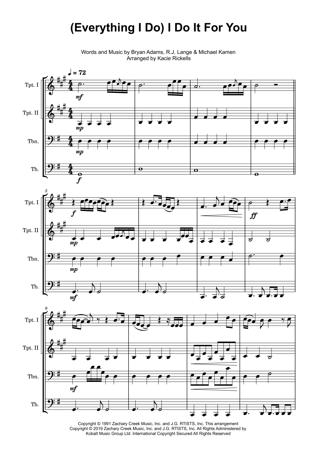 (everything I Do) I Do It For You (arr. K J Rickells)