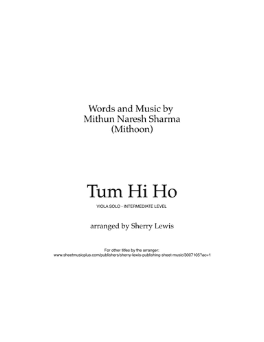 Tum Hi Ho (arr. Sherry Lewis)