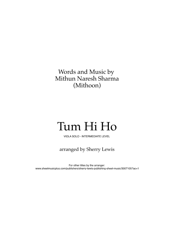Tum Hi Ho (arr. Sherry Lewis)