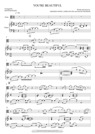 You're Beautiful (arr. David Kocijan)